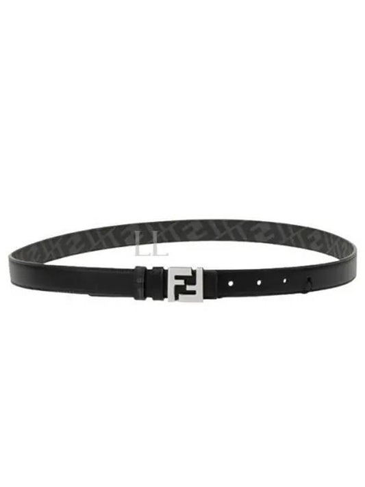 FF Squared Leather Belt Black - FENDI - BALAAN 2