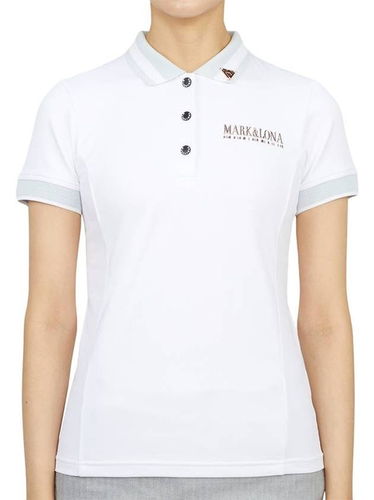 Women's CD6 CTPL Polo Short Sleeve T-Shirt White - MARK & LONA - BALAAN 2