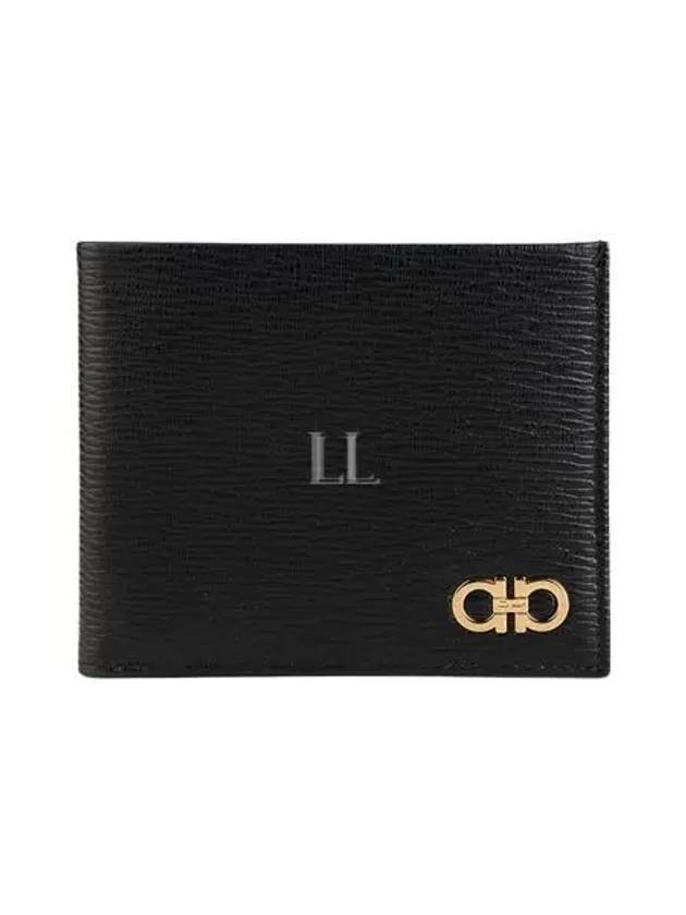 Gancini Half Wallet Black - SALVATORE FERRAGAMO - BALAAN 2