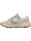 Women's Running Sole Low Top Sneakers Silver Beige - GOLDEN GOOSE - BALAAN 4