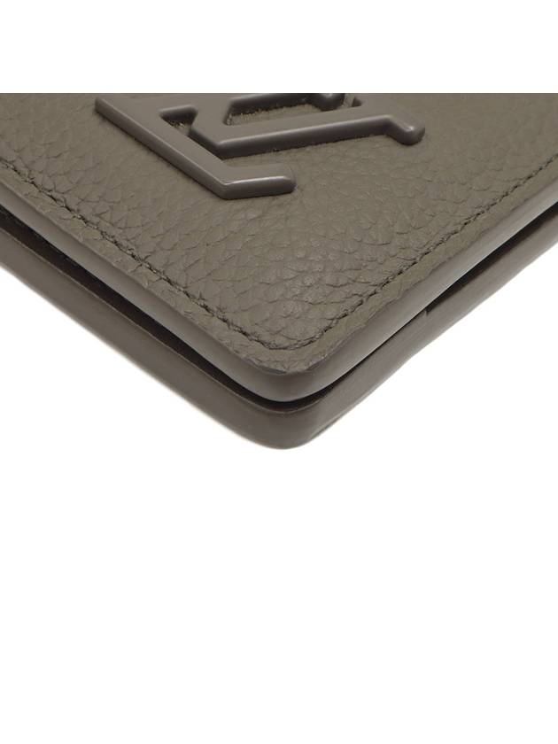 Khaki LV Aerogram Leather Multiple Wallet Half M81734 - LOUIS VUITTON - BALAAN 8