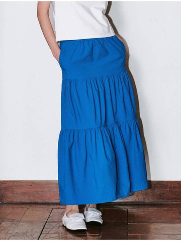 Cancan Long Skirt Blue - CORCA - BALAAN 1