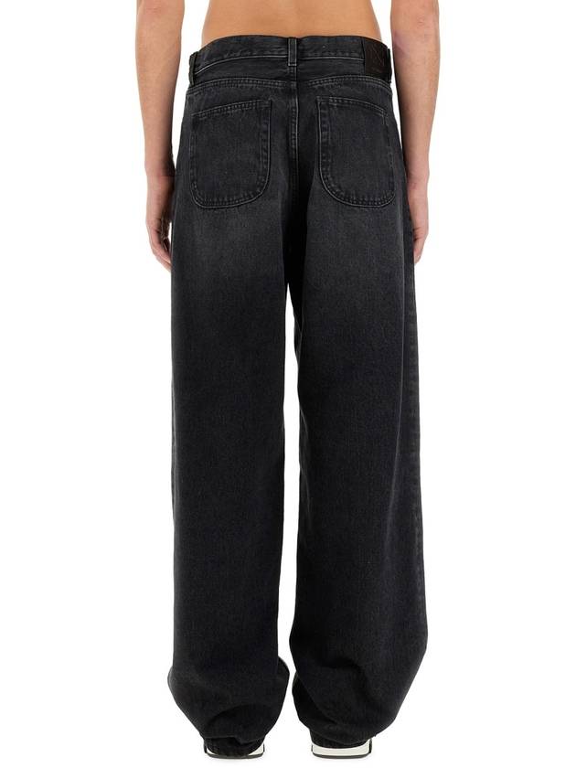 Denim Straight Pants OMYA180C99DEN0011300 BLACK - OFF WHITE - BALAAN 4