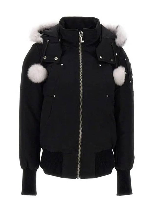 Original Debbie Bomber Jacket White Shearling Black - MOOSE KNUCKLES - BALAAN 2