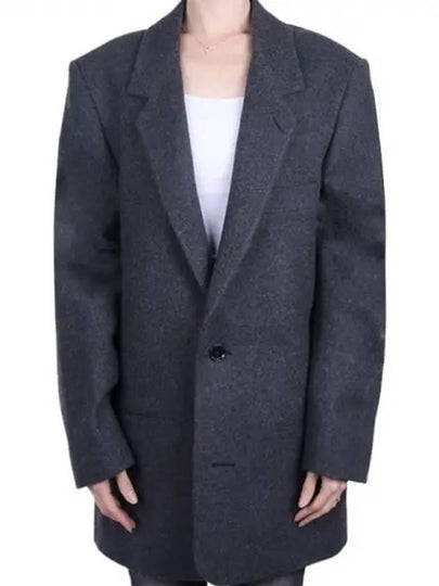 Women's Boxy Single Wool Jacket Grey - LEMAIRE - BALAAN 2