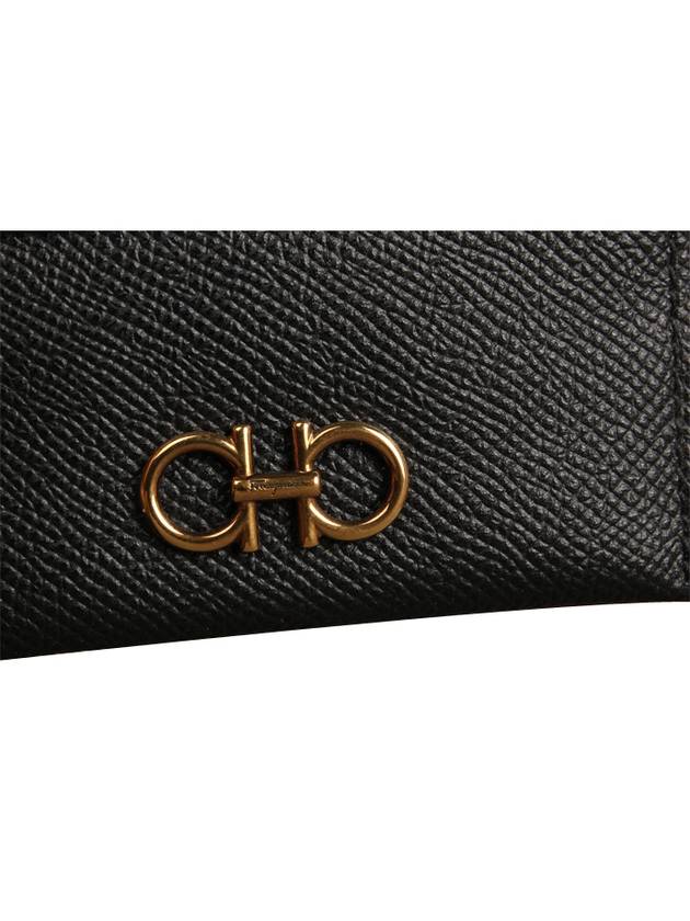 Gancini Card Wallet Black - SALVATORE FERRAGAMO - BALAAN 9