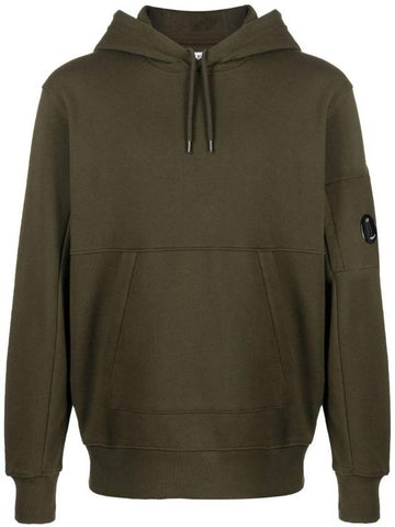 Diagonal Raised Fleece Hoodie Ivy Green - CP COMPANY - BALAAN 1