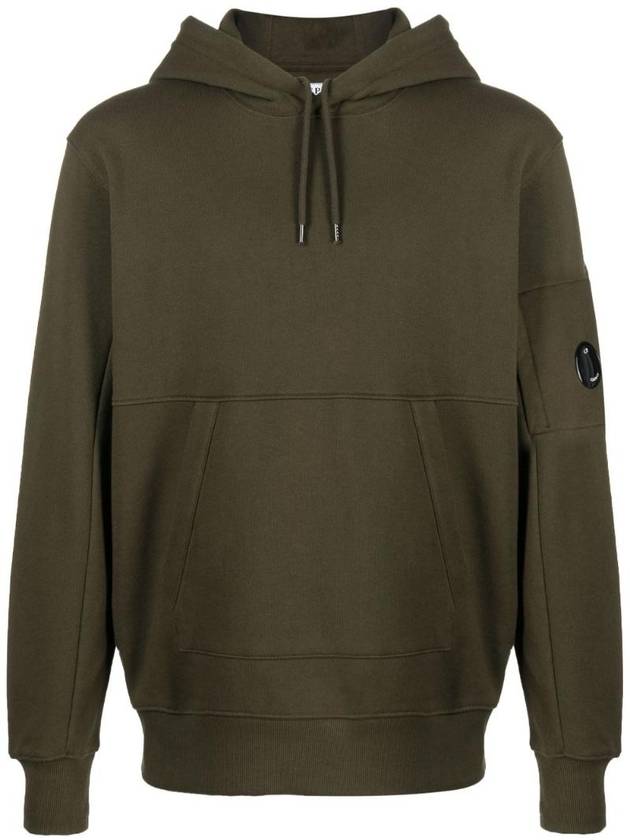 Diagonal Raised Fleece Hoodie Ivy Green - CP COMPANY - BALAAN 1