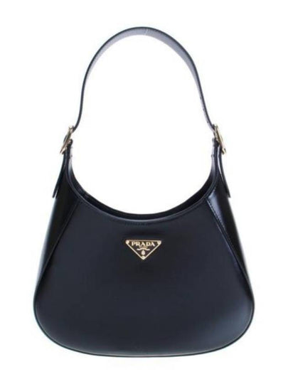 Medium Leather Shoulder Bag Black - PRADA - BALAAN 2