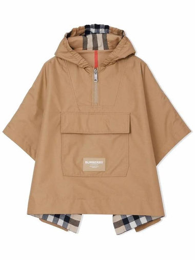 Kids Reversible Logo Patch Hooded Poncho 8050574 - BURBERRY - BALAAN 1