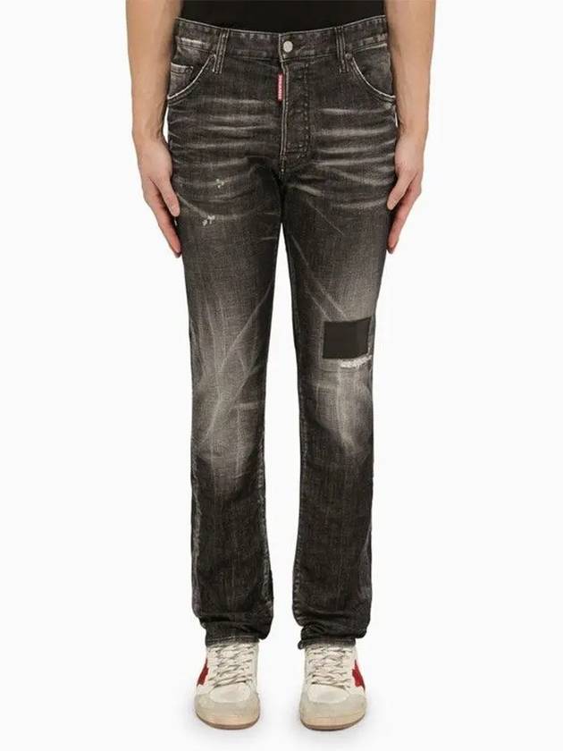 Distressed Wash Denim Jeans Black - DSQUARED2 - BALAAN 2