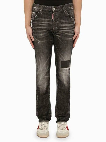 Distressed Wash Denim Jeans Black - DSQUARED2 - BALAAN 2