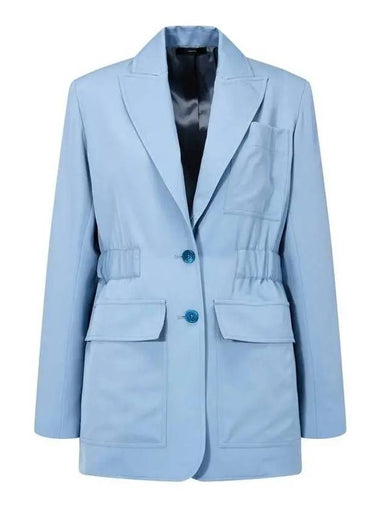 Women s Peaked Lapel Belted Jacket Sky Blue 270554 - PAUL SMITH - BALAAN 1