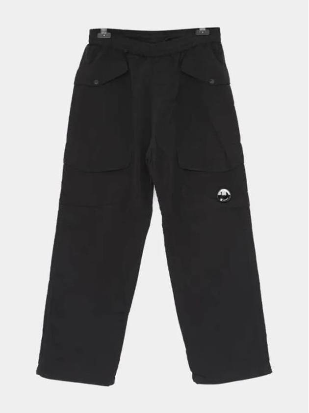 Flatt Nylon Loose Utility Straight Pants Black - CP COMPANY - BALAAN 4