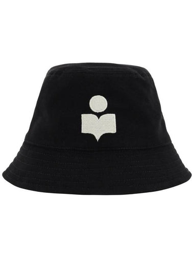 Haley Embroidered Logo Bucket Hat Black - ISABEL MARANT - BALAAN 1