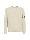 Men's Light Fleece Lens Logo Sweatshirt Beige - CP COMPANY - BALAAN.