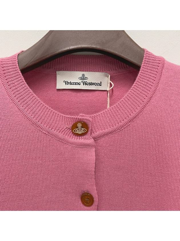 Bea Logo Wool Cardigan Pink - VIVIENNE WESTWOOD - BALAAN 5