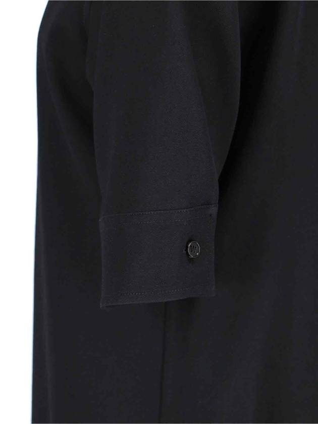 Wool Gabardine Long Shirt J04DL0002J40003 - JIL SANDER - BALAAN 5