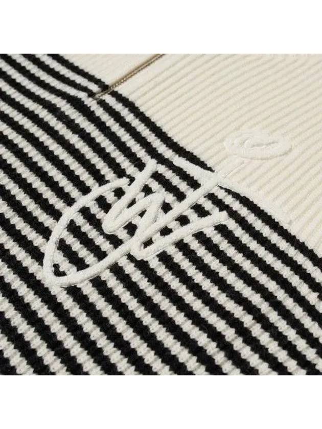 Logo Striped Puller Jumper Knit Top Black - JW ANDERSON - BALAAN 3