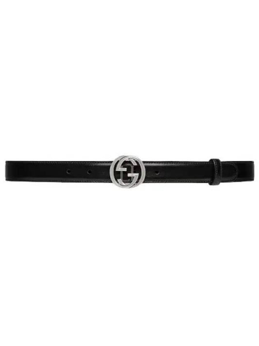Interlocking G Leather Belt Black - GUCCI - BALAAN 2