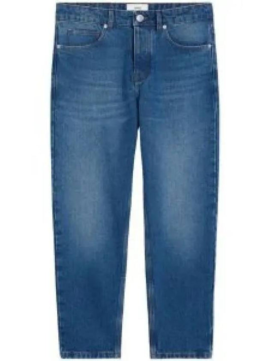 Low Rise Straight Jeans Blue - AMI - BALAAN 2
