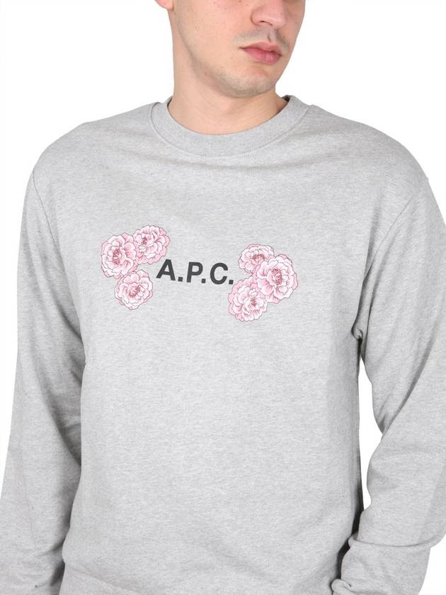 Flower Logo Sweatshirt Gray - A.P.C. - BALAAN 7