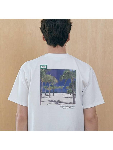 RE square campaign half tee palm - REPLAYCONTAINER - BALAAN 1