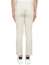 Men's Linen Viscose Straight Pants Ivory - THEORY - BALAAN 5