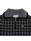 Women s houndstooth pattern half zip sweater 2314LXKW GREY - BLACK&WHITE - BALAAN 4