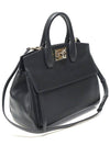 21 H159 Black Calfskin Gold Plated Gancini Studio Small 2WAY - SALVATORE FERRAGAMO - BALAAN 3