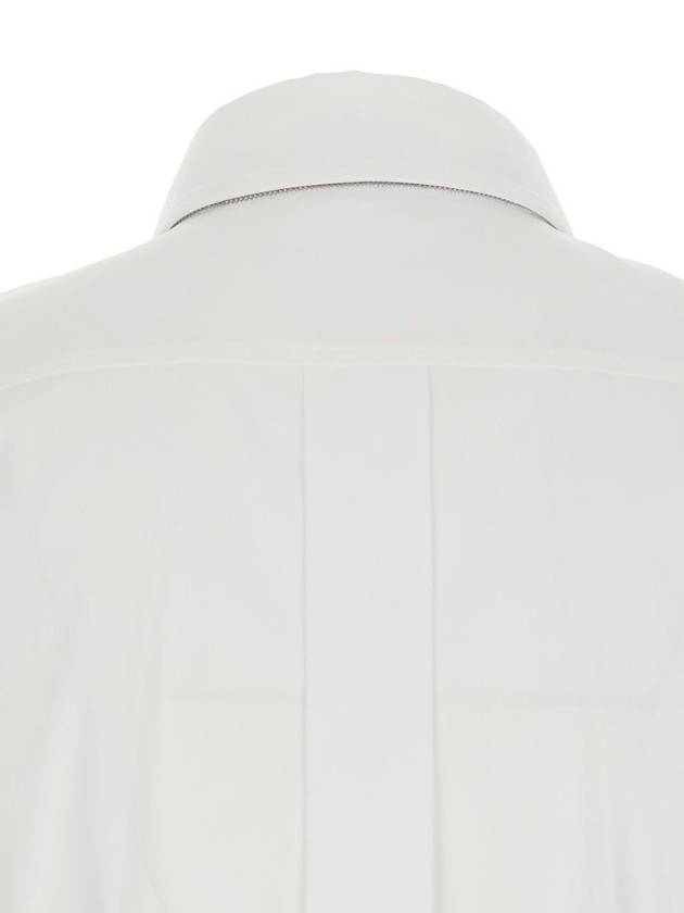 White Shirt With Pointed Collar In Cotton Blend Woman - BRUNELLO CUCINELLI - BALAAN 3