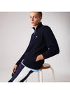 Logo Half Zip Up Cotton Sweatshirt Navy - LACOSTE - BALAAN 4