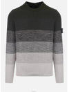 Shadow Wappen Gradient Knit Top Grey - STONE ISLAND - BALAAN 4