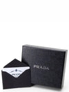 Triangle Logo Embossing Half Wallet Black - PRADA - BALAAN 7