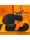 Women's Sandals Silver Empire Kelly Buckle Suede Goatskin Orange - HERMES - BALAAN 8