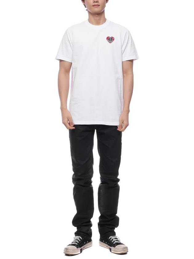 Heart Logo Short Sleeve T-Shirt White - MONCLER - BALAAN 4