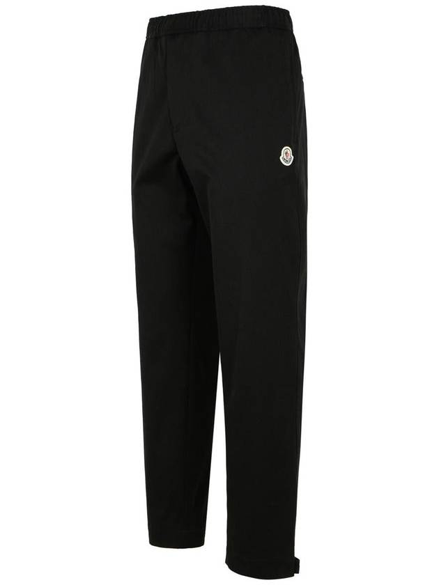 Logo Embroidered Straight Pants Black - MONCLER - BALAAN 3