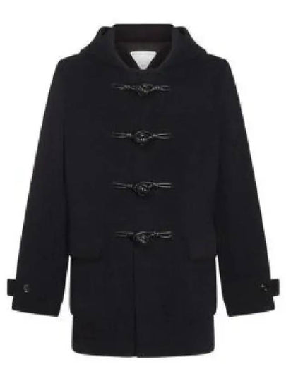 Knot Wool Duffel Coat Navy - BOTTEGA VENETA - BALAAN 2