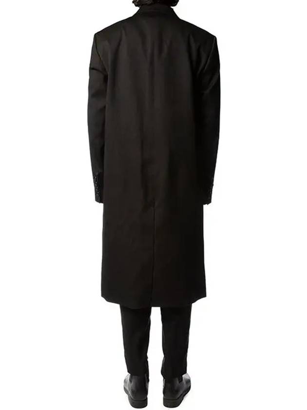 Virgin Wool Oversized Fit Single Coat Black - AMI - BALAAN 7