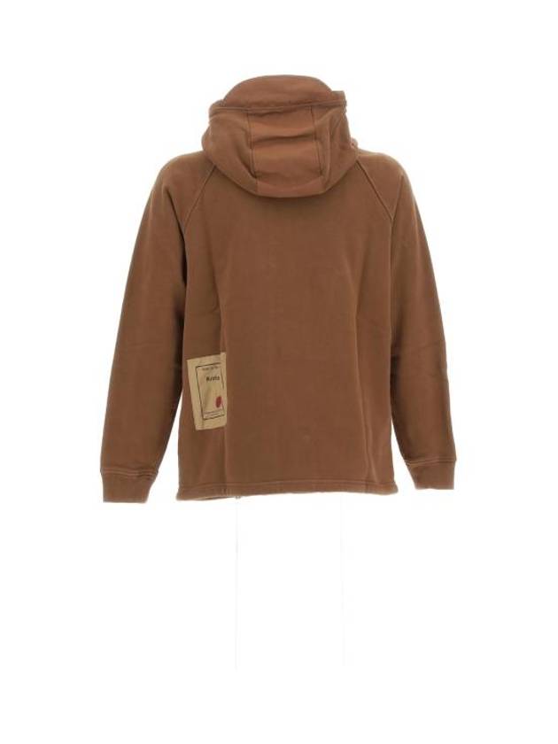 Felpa Chiusa Cappuccio Garment-Dye Hooded Anorak Brown - TEN C - BALAAN 3