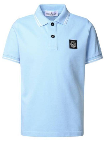 Kids Junior Polo Shirt 801621348V0040 Light Blue - STONE ISLAND - BALAAN 1