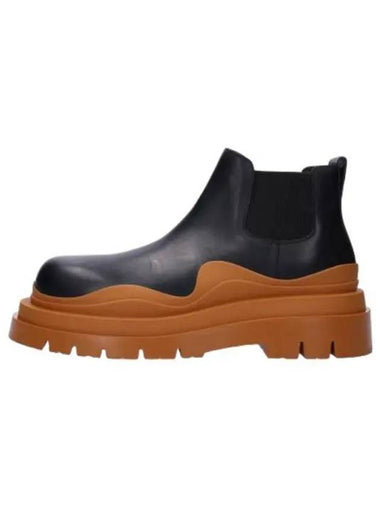 tire ankle chelsea boots black cognac - BOTTEGA VENETA - BALAAN 1