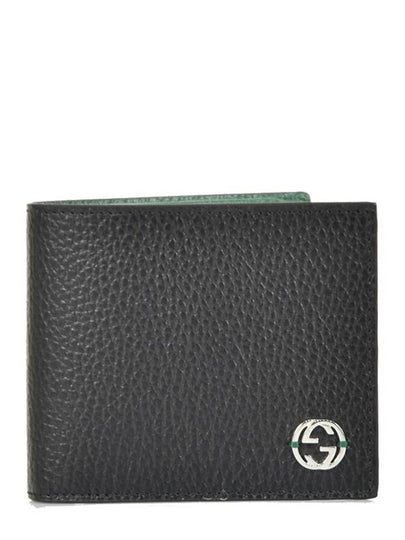 GG Interlocking Two Tone Half Wallet Black - GUCCI - BALAAN 2