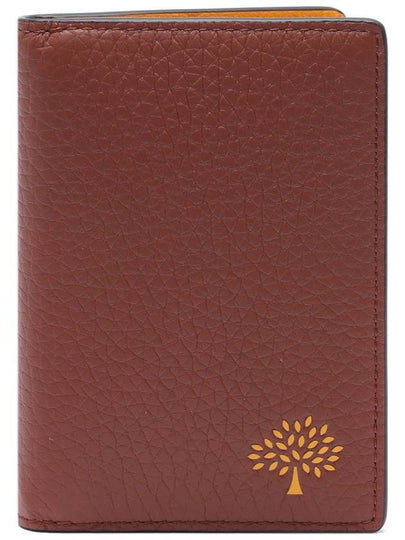 Signature Tree Print Heavy Grain Leather Card Wallet Brown - MULBERRY - BALAAN 2