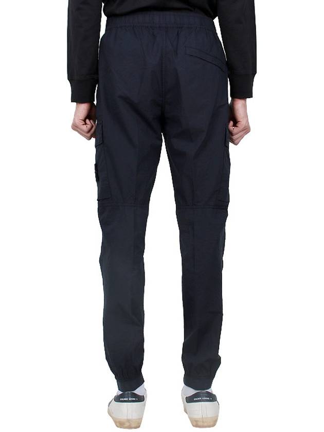 Stretch Cotton Tela Paracadute Cargo Straight Pants Navy Blue - STONE ISLAND - BALAAN 5