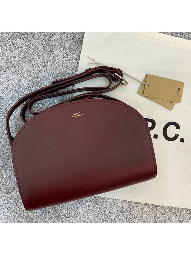 Demi Lune Half Moon Cross Bag Burgundy - A.P.C. - BALAAN 4