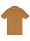 T Mokky Microdiv Logo Short Sleeve T-Shirt Camel - DIESEL - BALAAN 2