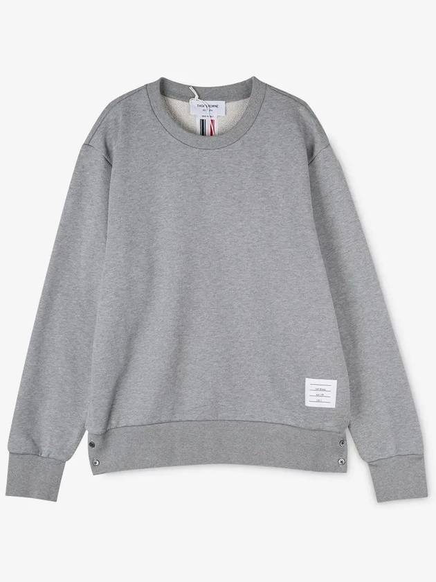 Center Back Stripe Crewneck Sweatshirt Light Grey - THOM BROWNE - BALAAN 3