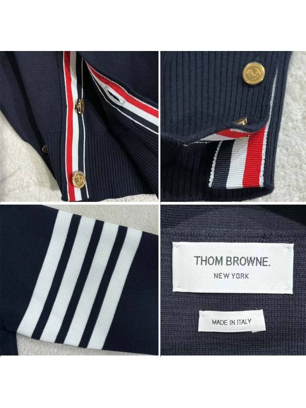 Milano Stitch 4 Bar Cardigan Navy - THOM BROWNE - BALAAN 5