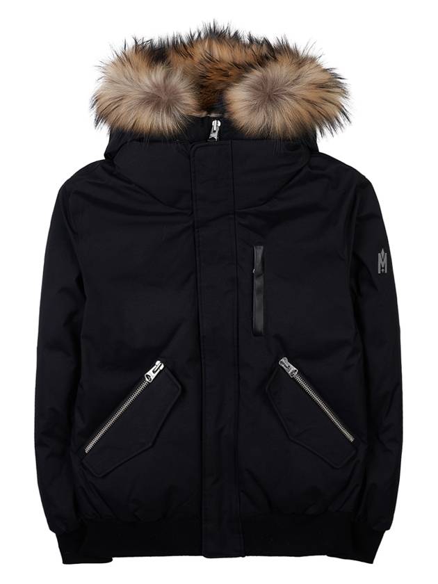 Dixon Nordic Tech Down Natural Fur Bomber Jacket Black - MACKAGE - BALAAN 2